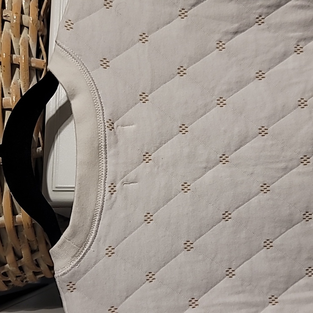 Madewell Swing Sweatshirt Womens XLarge Beige Quilted Boxy Cropped Cozy Lounge - Picture 10 of 12